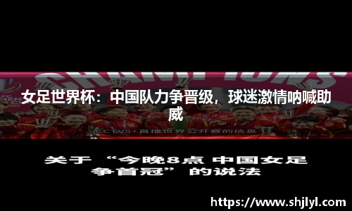 女足世界杯：中国队力争晋级，球迷激情呐喊助威
